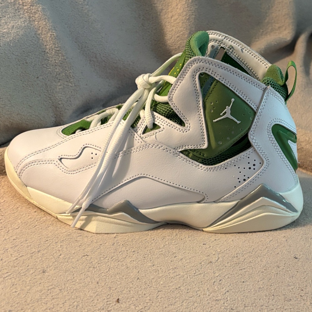 Jordan True Flight White and Chlorophyll Athletic Shoes - Picture 1 of 7